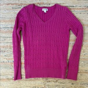 St John’s Bay cable knit sweater pink size S